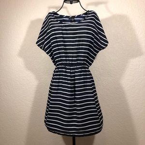 Casual blue and white dress